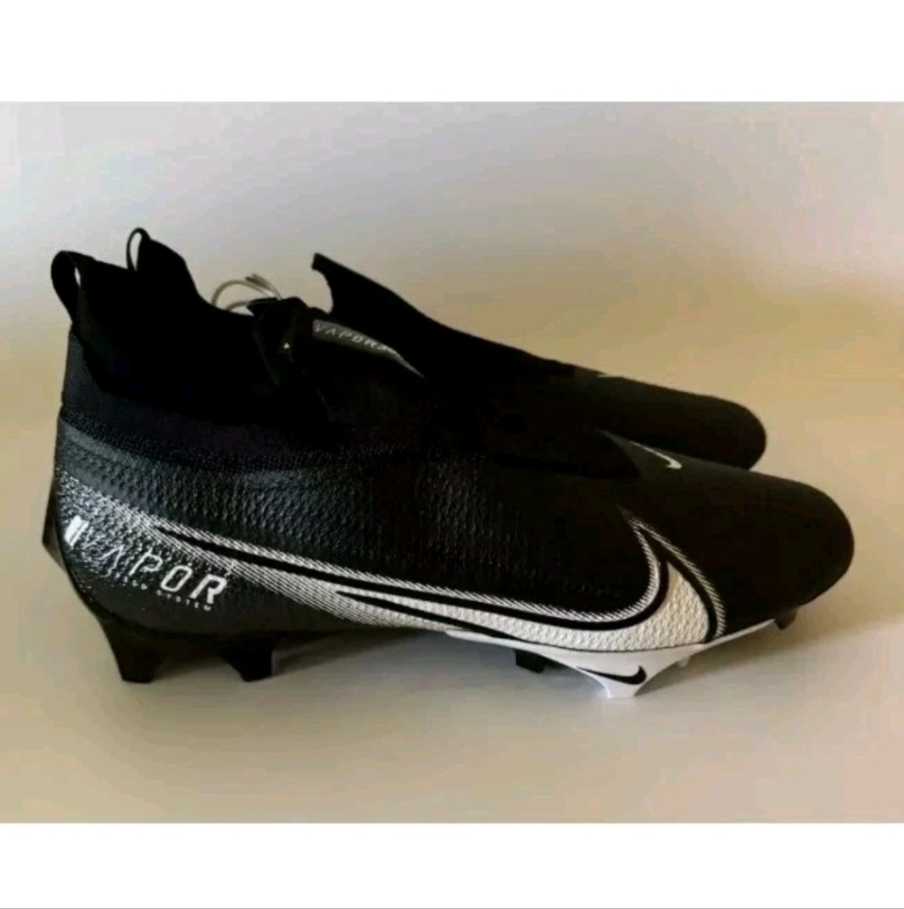 Nike Vapor Edge Elite 360 Flyknit Black Football Cleats CV6282-009 Men's Size 13 - Picture 2 of 5